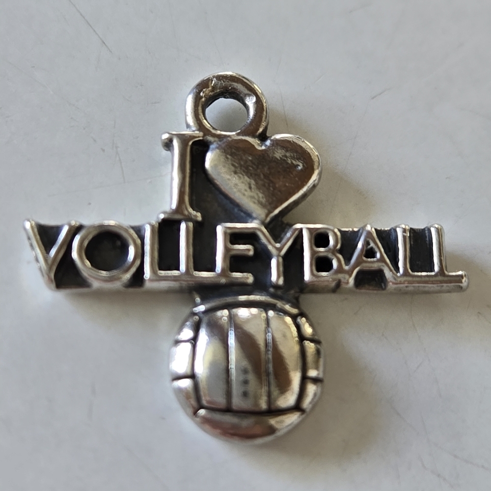 925 Silver I LOVE VOLLEYBALL Charm Bracelet